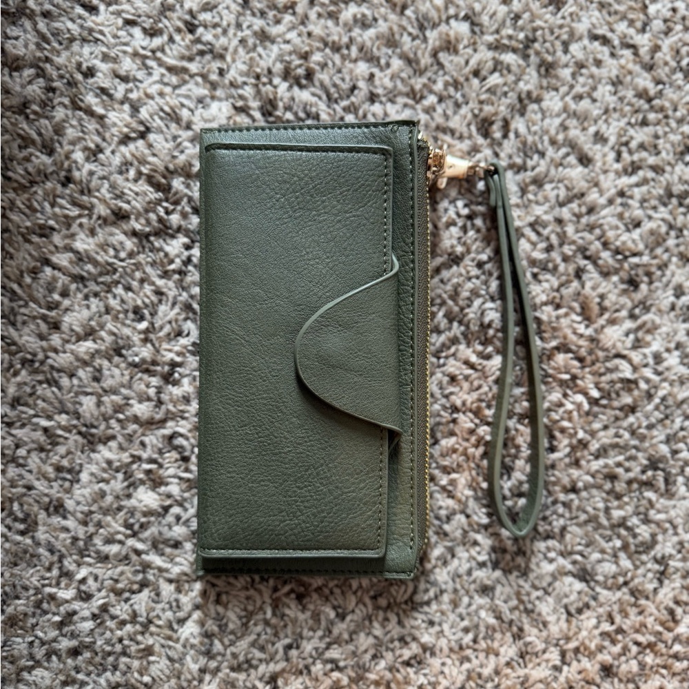 Jen & Co leather wristlet wallet
